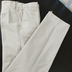 Next Signature Straight Fit Chino Trousers Mens size 34R stone button fly cotton